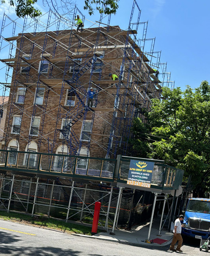 sidewalk shed and pipe scaffolding servies
