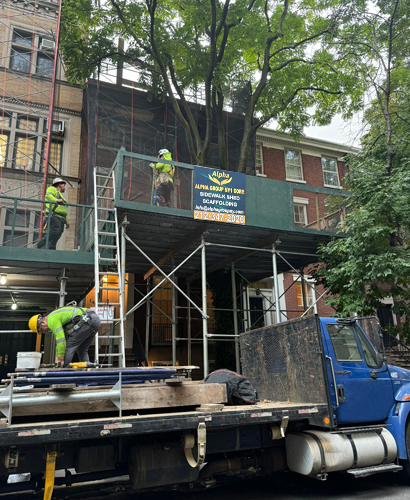 sidewalk shed and pipe scaffolding servies