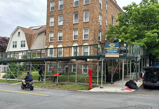 sidewalk shed and pipe scaffolding servies