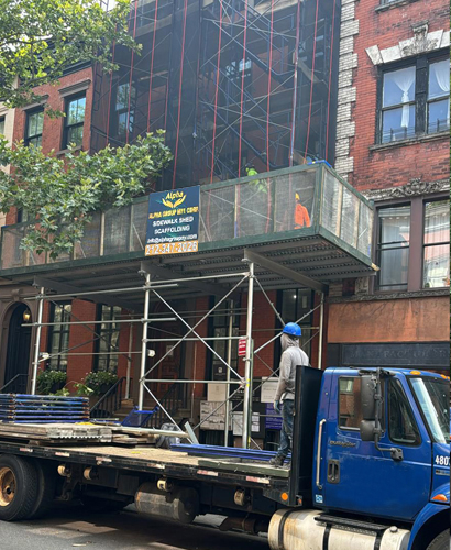 sidewalk shed and pipe scaffolding servies