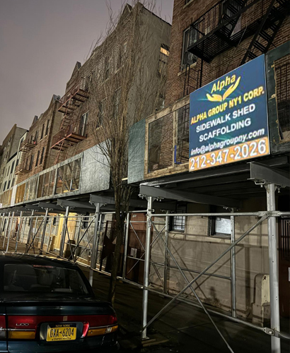sidewalk shed and pipe scaffolding servies