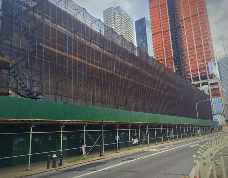 sidewalk shed and pipe scaffolding servies
