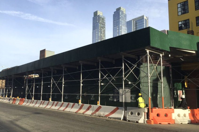 sidewalk shed rental installer new york