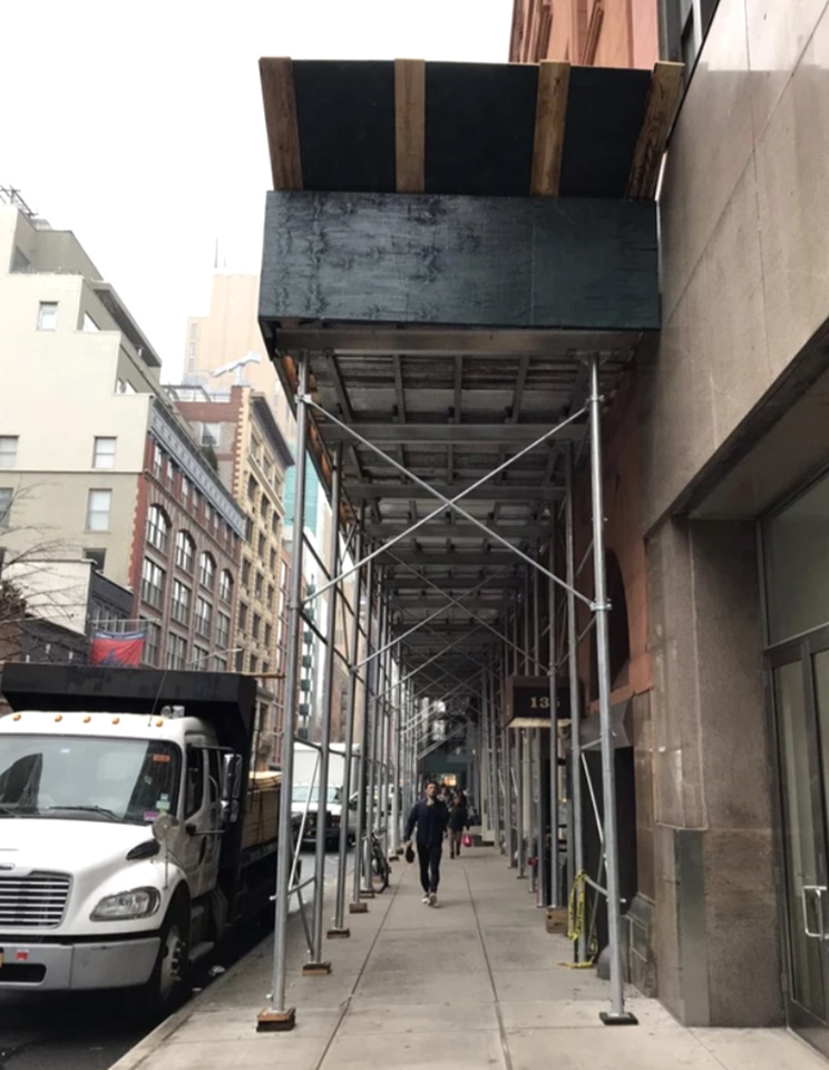 sidewalk shed rental new york